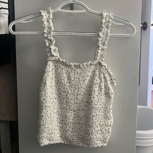 Abercrombie and Fitch smocked ruffle strap tank